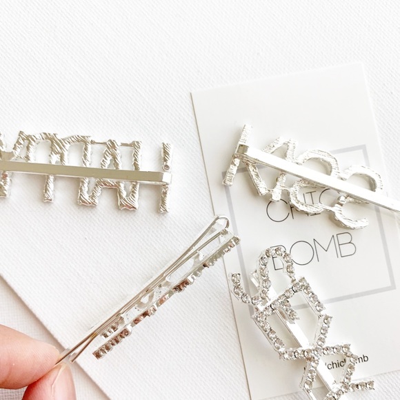 PRETTY Faux Diamond Hair Pins - Picture 2 of 7